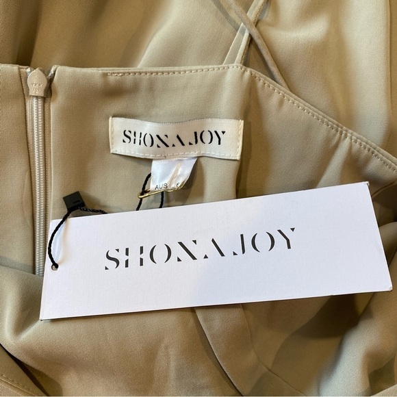 NEW Shona Joy Core Cocktail Dress Formal Gown Oyster Beige Gray US Size 2 - Picture 11 of 14